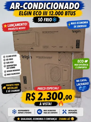 Ar condicionado 12 mil BTUs NOVO lacrado nota fiscal