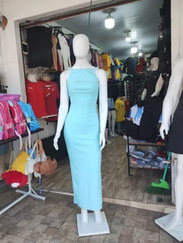 Vestido azul tubinho usado