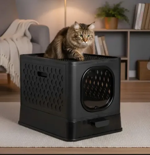 Caixa de areia higiênica para gatos