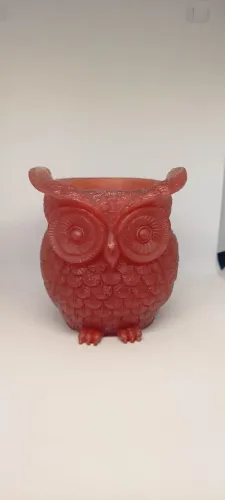 Vaso de Planta / Porta Treco Coruja em Resina - Cor Cobre