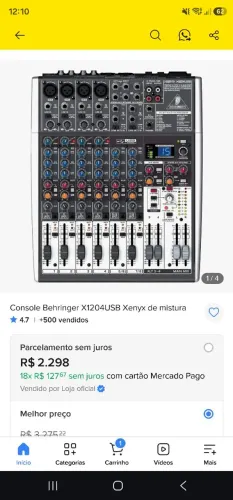 mesa de som xenyx 204