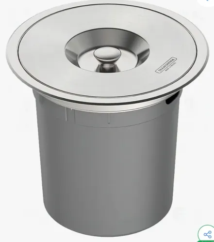 LIXEIRA DE EMBUTIR INOX 5L TRAMONTINA - NOVA NA EMBALAGEM ORIGINAL