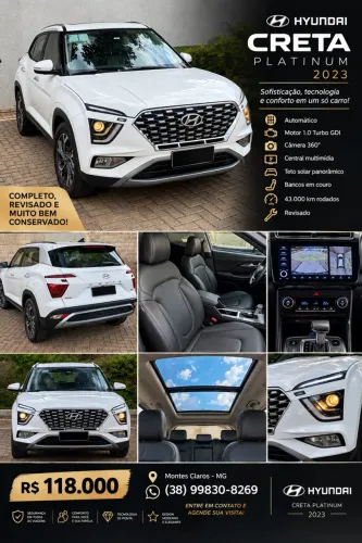 Hyundai Creta Platinum 1.0 TB 12V Flex AUT 2023