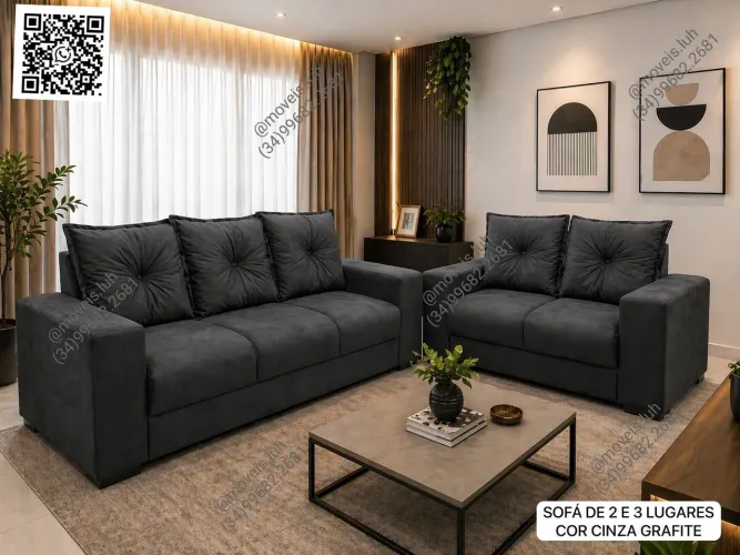 Sofa de 2 e 3 lugares (NOVOS) $999,00 A vista ou 12x 95,05 