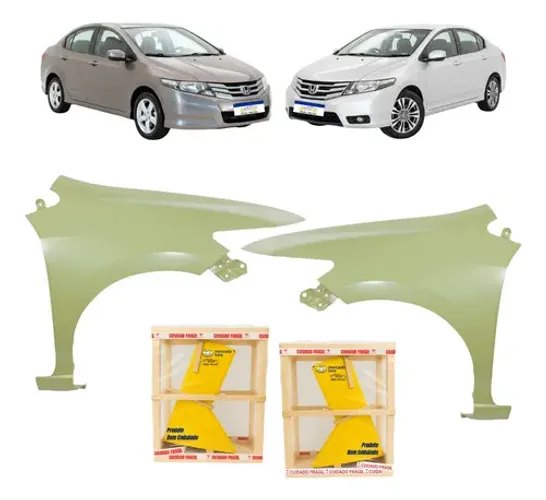 Par Paralama Honda City 2008 A 2014 S/furo Tanque