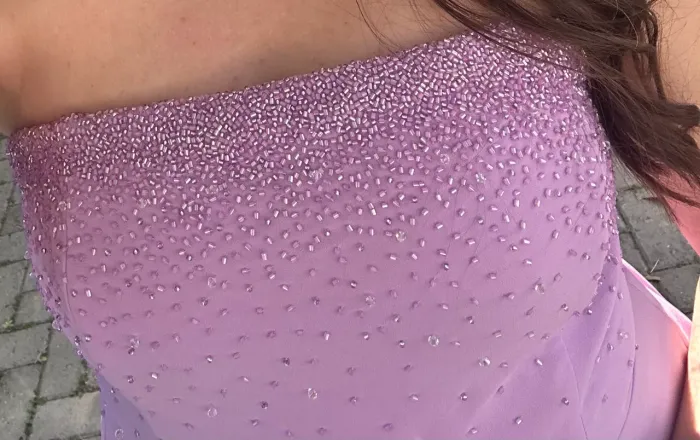 vestido longo de festa ave rara lilás 40