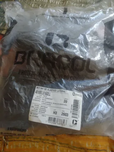 02 pares Botina segurança usafe/bracol tamanho 39