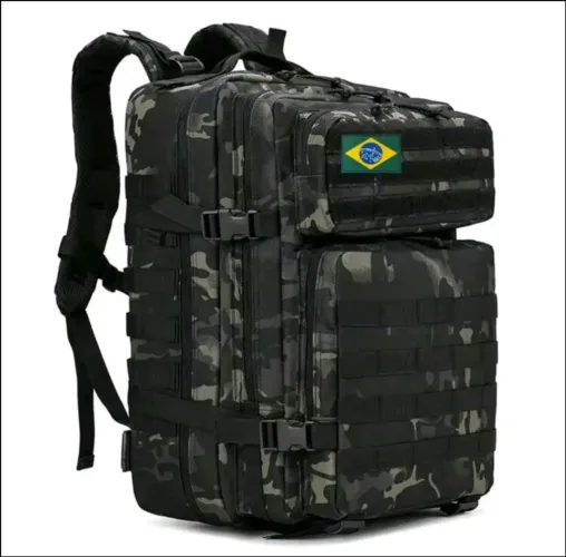 Mochila Tática Camuflada Militar 50 Litros Reforçada 