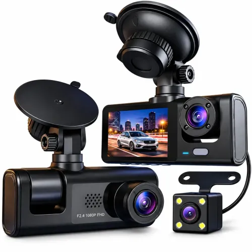 Câmera Veicular Wi-Fi DVR Full HD 1080P Frontal + Traseira