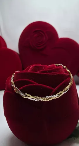 Pulseira ouro branco ouro amarelo