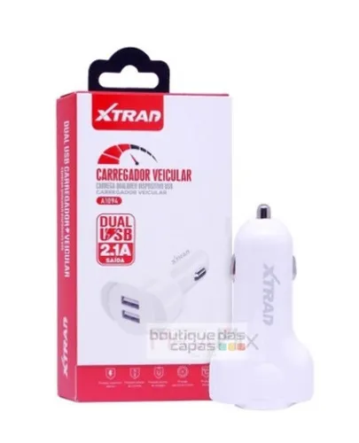 Carregador Veicular - 2 USB 2.1A A1094 - iphone ipad xiaomi