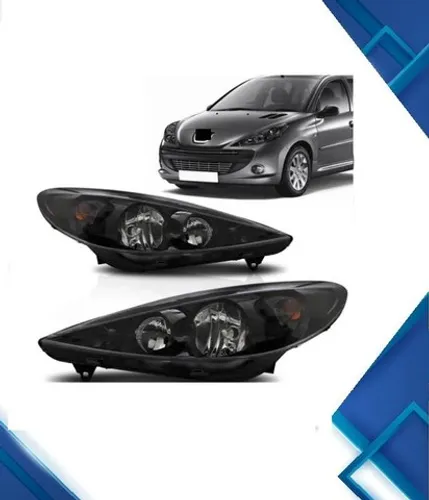 Farol Principal Peugeot 207 Mascara Negra Lado :Esquerdo Ano: 2009 até 2016