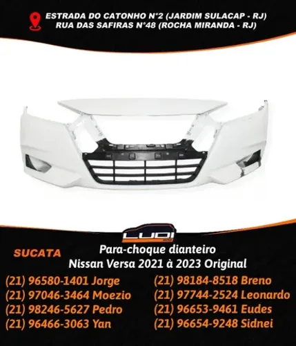 Para-choque dianteiro Nissan Versa 2021 à 2023 Original