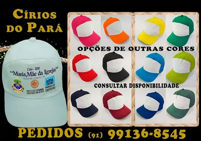 Círio bonés e camisas de procissão