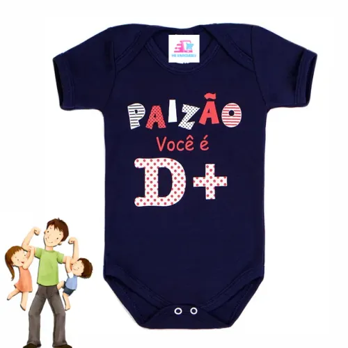 Body temático Paizão Você é D+ Body para Bebê Mesversario 
