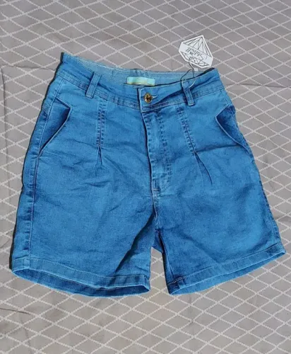 Short Jeans Azul Feminino