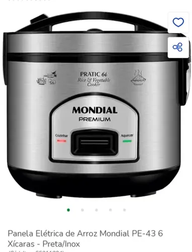 panela de arroz elétrico mondial pratic 10xicaras 110v