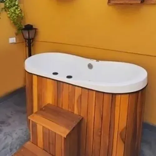 Ofuro duplo star completo Hidromassagem Aquecedor e Projeto em deck fechado 