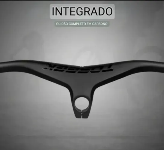 Guidão Integrado Carbono Integrado Toseek -17° Graus, 740x80 e 740x90 