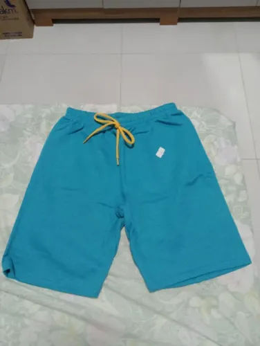 Short moletom azul