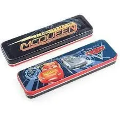 Estojo Escolar Lata C/ Bandeja Carros Dyp-024