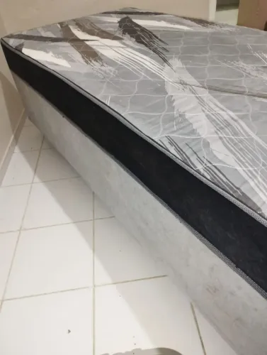 Cama Box Solteiro Semi Ortopédica 