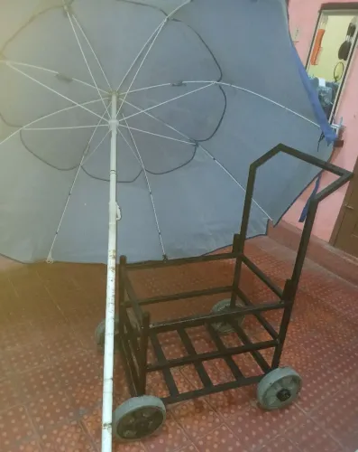 Carrinho de transporte com guarda-sol