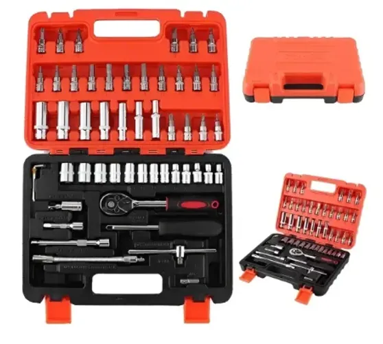 Jogo de Chave de Boca B-max BT-356 53 Pçs Com Catraca Para Uso Profissional 