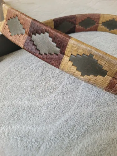 Cinto em Couro Bordado, LAMARTINA: