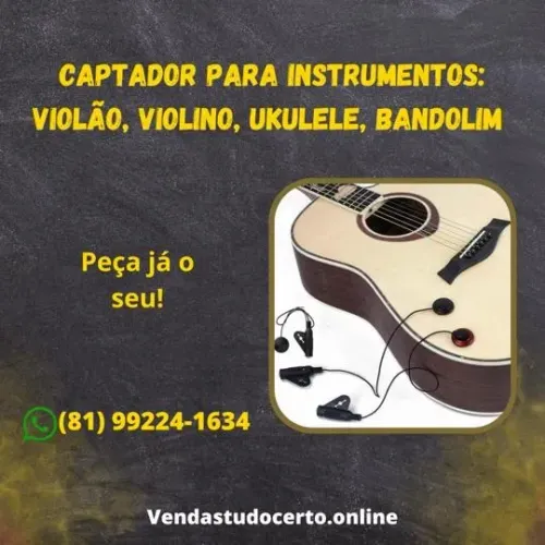 captador para violão, violino ukulele, bandolim ( frete grátis Recife)