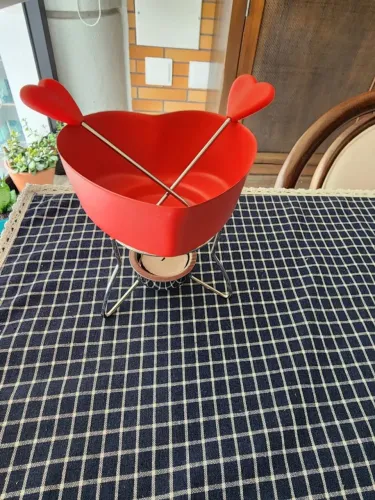 Dia dos Namorados Conjunto de fondue de coração vermelho 300ml
