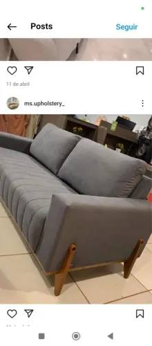 Sofá Cinza Moderno - Design Elegante