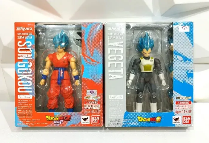 Bandai Sh Figuarts Dragon Ball Super Goku E Vegeta God Blue