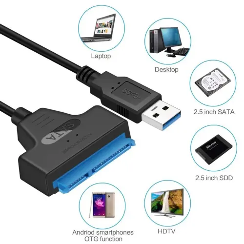 Adaptador sata SSD para USB 3.0 com tipo c para celular