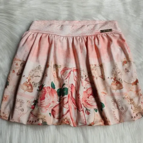 Saia Infantil Estampada Balone Kiki Xodó Tamanho 6