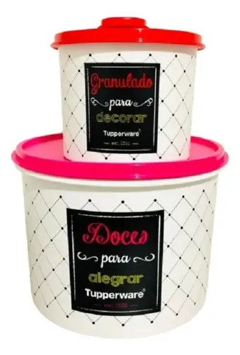 Tupperware Kit Bistrô Caixa Doces 2,4l + Redondinha Granulado