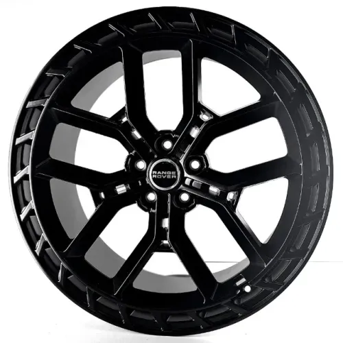 JOGO DE RODAS RANGE ROVER URBAN UVX ARO 22X10 PRETO ACETINADO 5X120 ET 38
