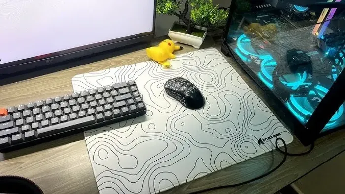Mousepad Attack Shark Branco Acinzentado (muito bonito)