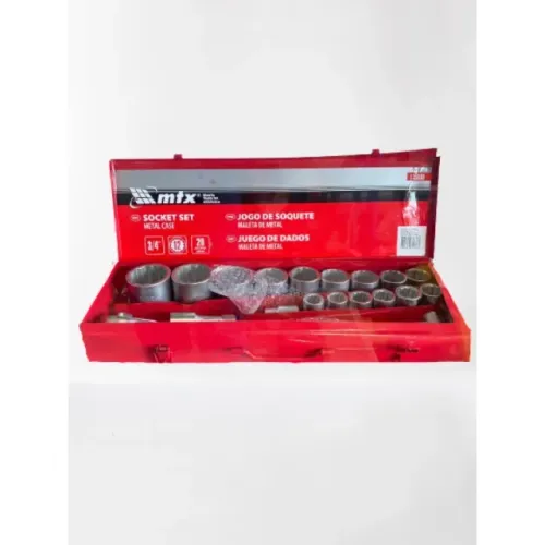 Jogo de Chave Soquete Estriado 19 à 50 mm 3/4" com 20 peças MTX
