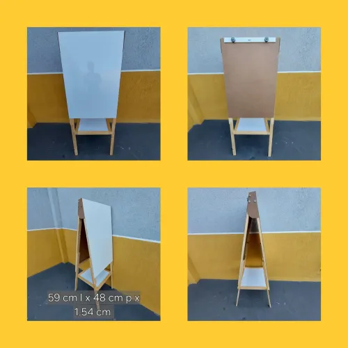 Quadro branco flip chart duplo