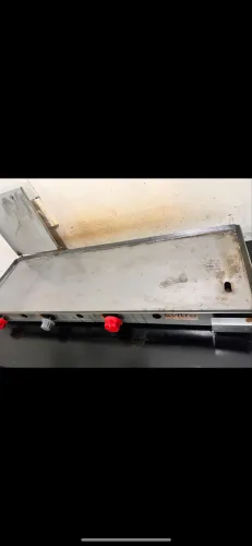 Chapa a gás 3 bocas com mangueira e registro 