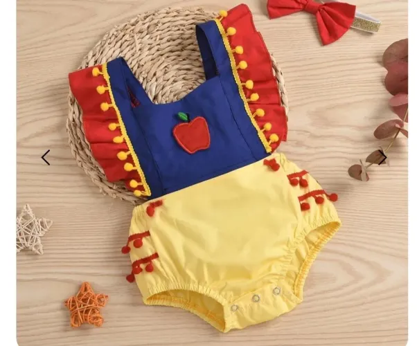 Body Temático Branca de Neve para Bebê