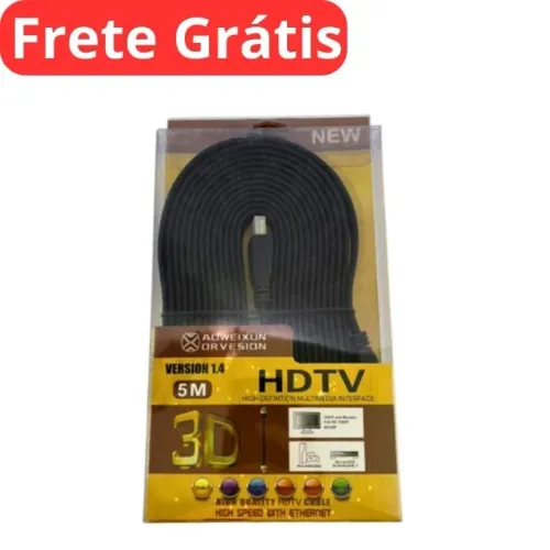 Cabo hdmi HDTV 3D - 5 Metros