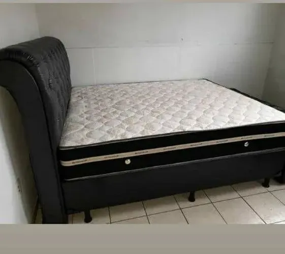 Cama Box com Colchão e cabeceira