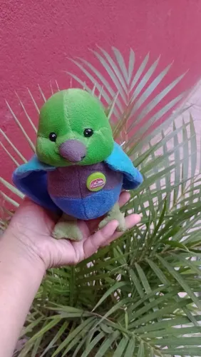 Pelúcia Periquito Caçulinha Guaraná Antártica Promocional Colorido