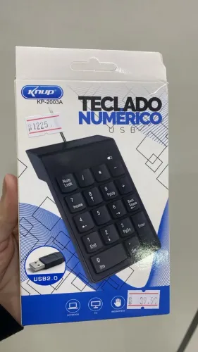 Teclado Numérico USB Com Fio- Ideal para Notebooks -Loja Coimbra Computadores Entregamos 