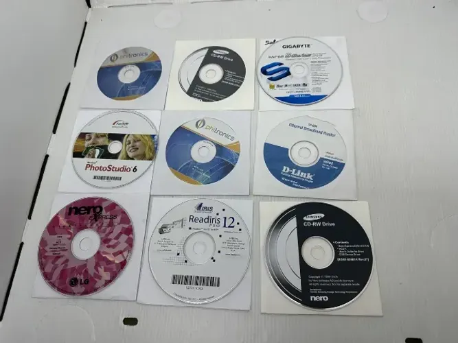 Lote 9 Cd Drivers Mobo Gigabyte Cd-rw Nero Photostudio Iris (Usado)
