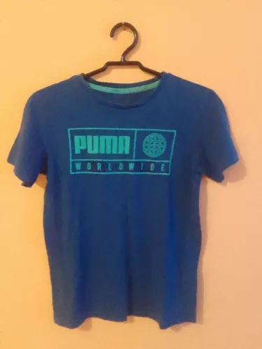 Camiseta Puma Infantil - Azul, original.