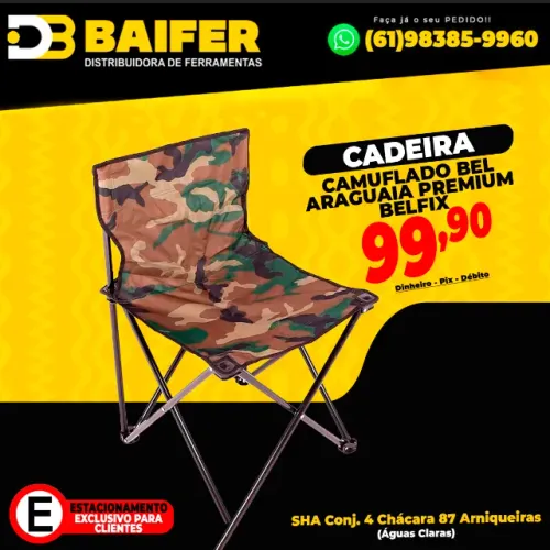 Cadeira Camuflado Bel Araguaia Premium Belfix