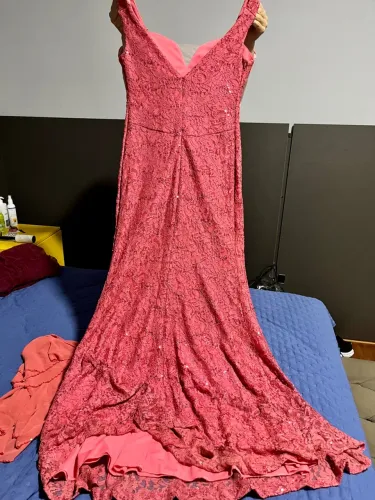 Vestido para festa Salmão